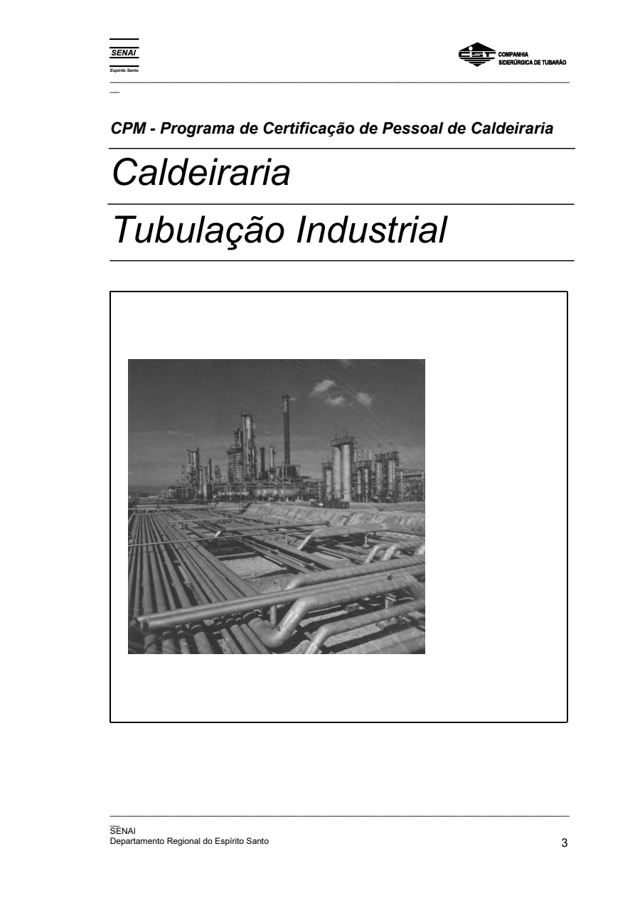 apostila   caldeiraria tubulação industrial   senai